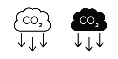 Obraz premium carbon reduction icon