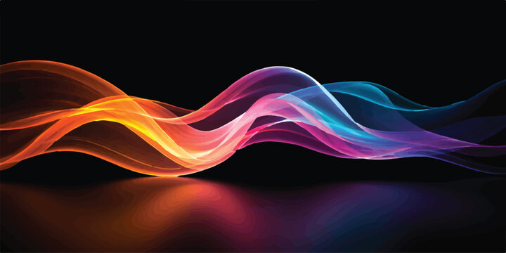 Colorful abstract flowing light waves with abstract colorful background spectrum movement wallpaper creative brighten futuristic aesthetic shifting undulating