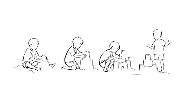 People gathered around low tables shown in an activity reference collection set collection design