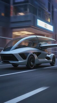 Futuristic Flying Vehicle 4K Generative AI