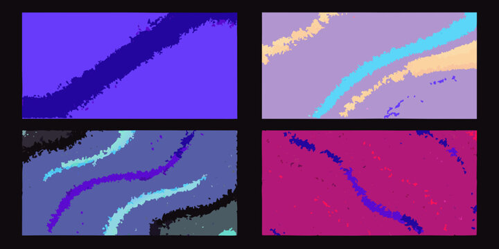 Abstract colorful gradient backgrounds four variations in a grid layout