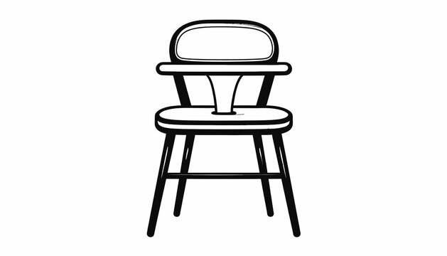Simple black chair with backrest.