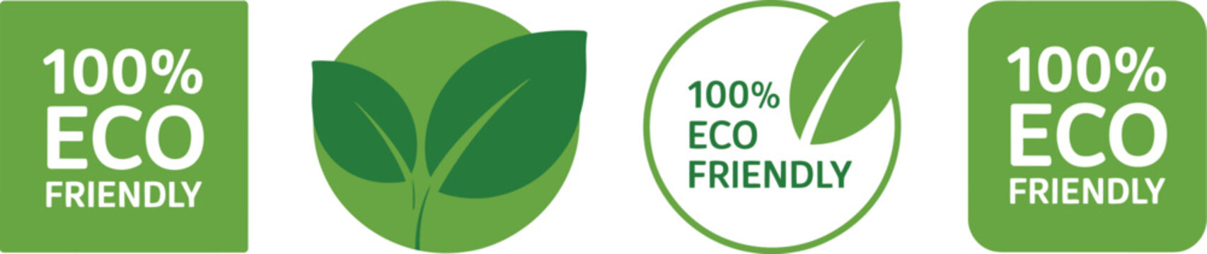Eco, friendly icons set, natural food labels and eco certification stamps for organic products sustainable lifestyle and environmental marketing design.