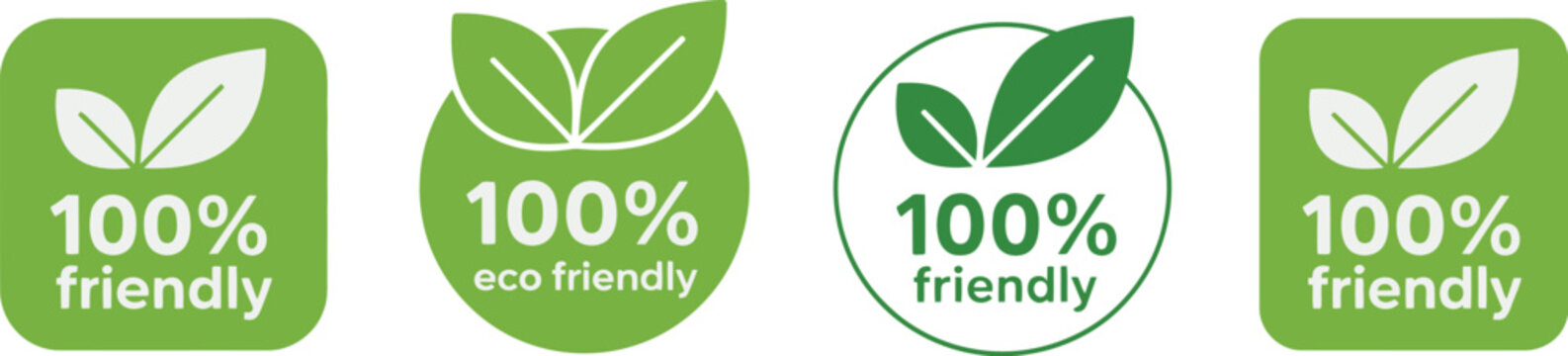 Eco friendly, icons set, organic food stamps and ecological certification labels for natural products sustainability branding and eco conscious packaging.