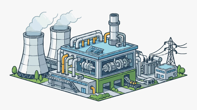 Industrial Power Plant Complex.