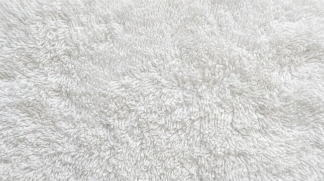 White Terry Cloth Towel Texture Close Up High Resolution Background for Spa and Bathroom Interior Design Projects and Soft Textile Surface Mockups