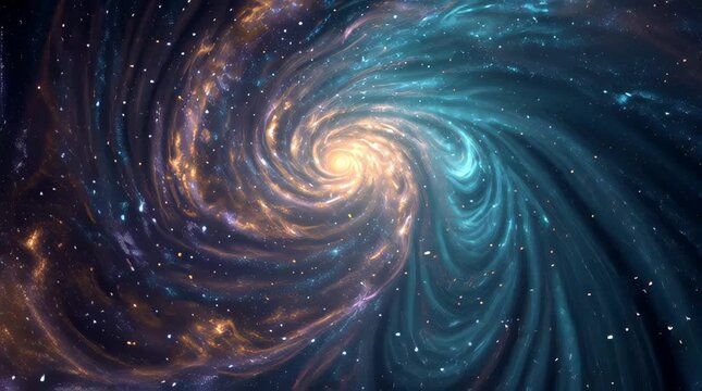 Swirling Galaxy Tunnel Stock Video with Rotating Spiral Arms in 4k