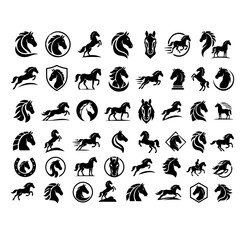 Fototapeta premium Premium Horse Wildlife Filled Icon Collection, Modern Animal Symbols and Elegant Silhouette Icons Professional Horse Animal Filled Icon Pack, Nature Wildlife Symbols and Modern Vector Elements