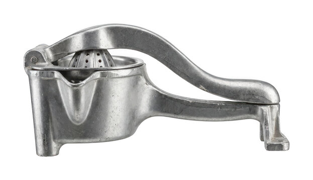 aluminum citrus juicer png metal lemon squeezer png silver fruit press png isolated transparent background image