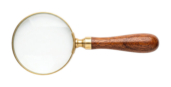 antique magnifying glass png wooden handle magnifying glass cutout classic isolated transparent background image