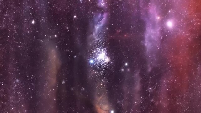 A vibrant and detailed image showcases a stunning nebula with swirling colors and a bright central star against a backdrop of countless stars.
