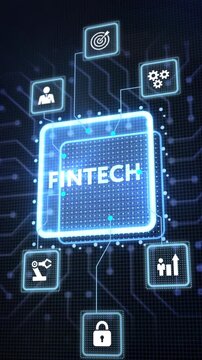 Fintech Financial technology digital money online banking business finance concept.
