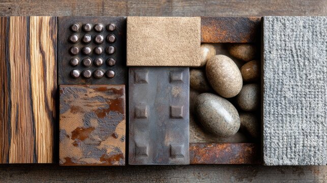 A Collection of Textured Materials with Natural Stones and Unique Patterns for Creative Design and Decoration Projects