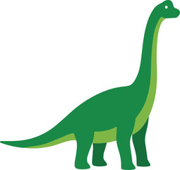 Green Brontosaurus Dinosaur Illustration © raplyy