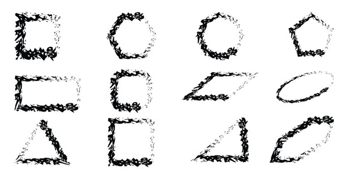 Grunge shape frames and borders