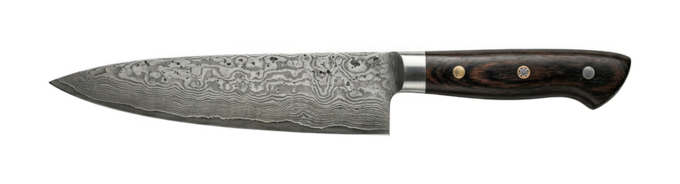 damascus knife png chef knife cutout sharp kitchen knife png professional isolated transparent background image