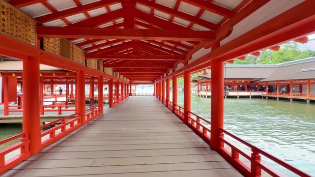 Itsukushima Shrine and the Floating Torii Gate on Miyajima Island, Hiroshima, Japan