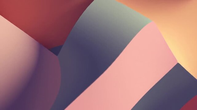 Abstract folded paper with soft pastel gradient colors, smooth curves and shadows, elegant backdrop for design