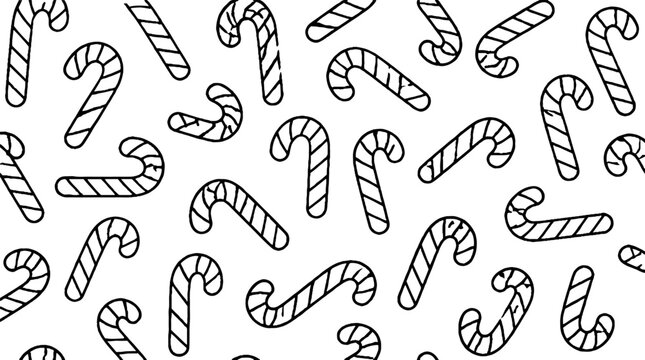 Black and white candy cane pattern design.