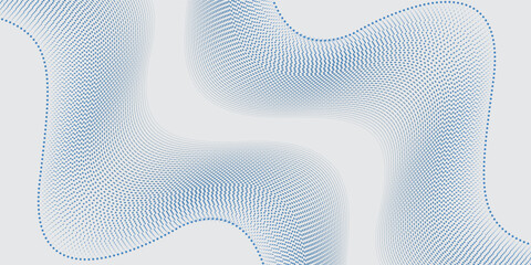 dotted wave line pattern light blue halftone undulate net © H