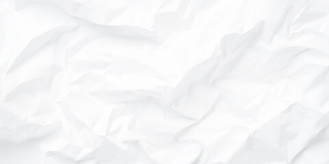 Fototapeta premium Crumpled white paper texture background with creases and folds