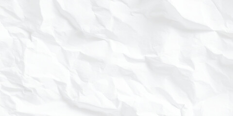 Fototapeta premium Crumpled white paper texture background with creases and folds