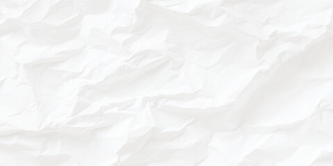Fototapeta premium Crumpled white paper texture background with wrinkles and folds