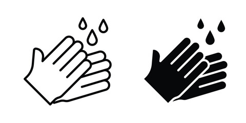 Fototapeta premium Wash hands icon