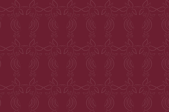 Ornate vertical damask stripe seamless pattern for premium silk fabric , backgrounds, packaging
