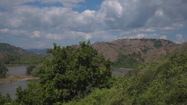 view of the mountain in east timor indonesia