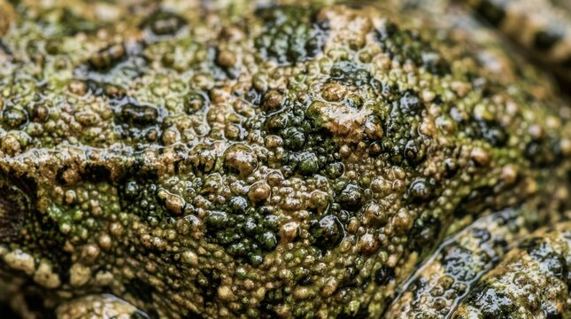 Extreme Close Up Macro Texture of Toad Skin Amphibian Wildlife Detail Natural Pattern Background for Biology Education and Nature Conservation Concepts