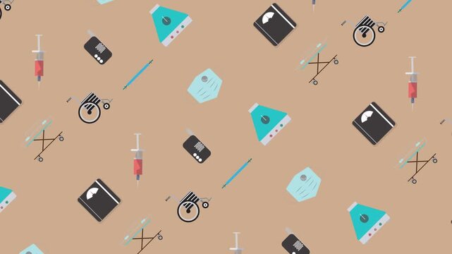 Medical icons seamless pattern background vector illustration