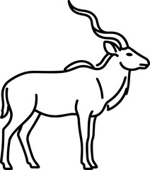 Elegant Antelope Silhouette Vector Illustration © Rdyg