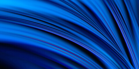 Fototapeta premium abstract blue background with dynamic lines converging to a single perspective point, creating the effect of speed, data flow, and modern digital technology.