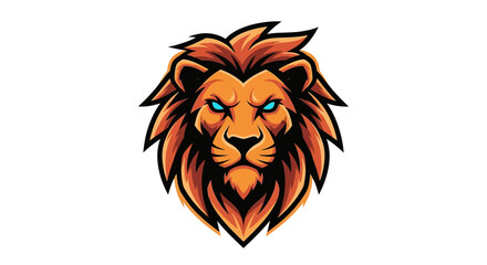 Obraz premium Fierce lion head mascot vector illustration for sports team