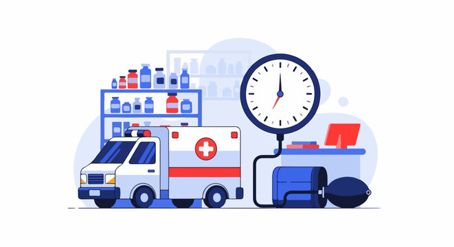 Emergency Medical Services Vehicle Clock.
