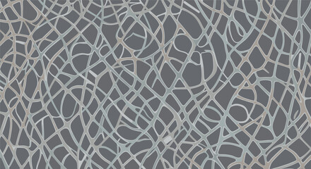 Fototapeta premium Complex organic net like pattern with irregular cells in grey and muted tones creating a biological or architectural structure.