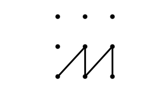 Security lock and unlock pattern icon animation. Lock to pattern icon showing a secure unlock motion animation. white background.