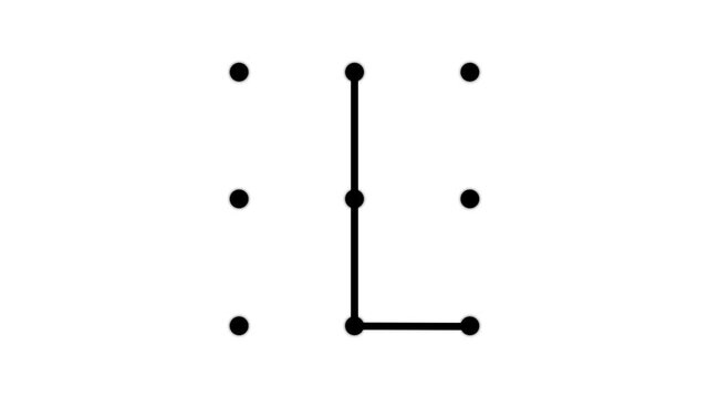 Security lock and unlock pattern icon animation. Lock to pattern icon showing a secure unlock motion animation.
