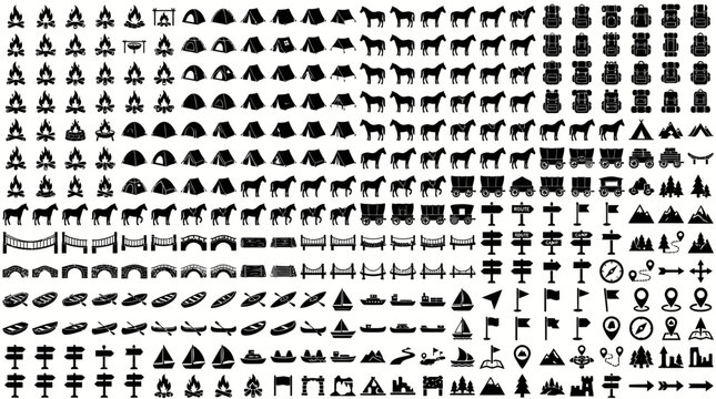 Black and white hieroglyphic symbols.