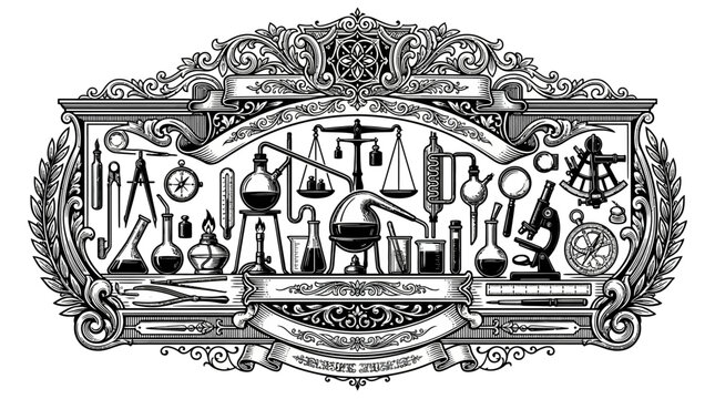 Laboratory equipment and scientific tools.