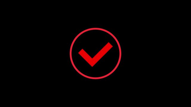 Animated magenta circular loading progress bar transforming into checkmark success icon