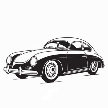 Retro Classic Luxury Automobile Vector Design On White Background