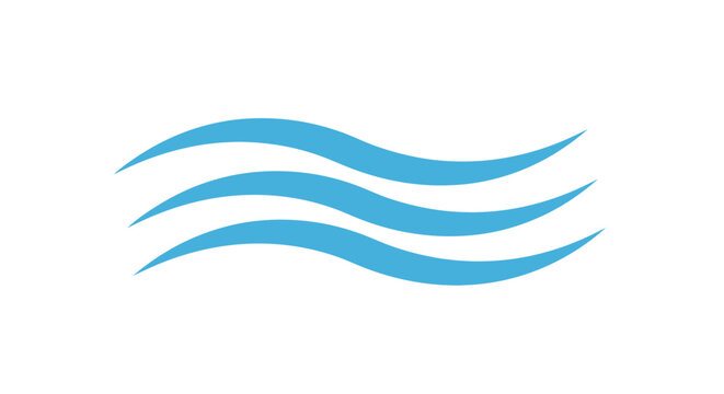 Abstract illustration of flowing blue lines symbolizing movement and fluidity on white background