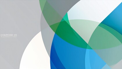 Fototapeta premium Abstract geometric design with overlapping blue and green circles for modern corporate presentation background
