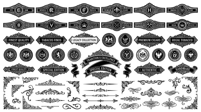 Vintage Labels and Badges Collection.