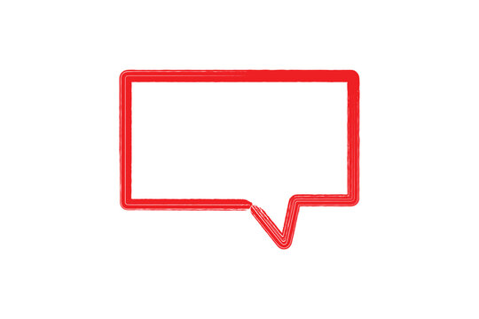 Speech bubble brush stroke grunge outline icon textured frame