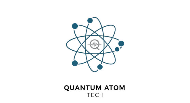 Quantum Atom Tech Logo: A Modern Science and Technology Branding Concept