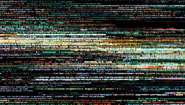 Arri&egrave;re-plan num&eacute;rique abstrait de serveurs informatiques avec des flux de donn&eacute;es lumineux, parfait pour les concepts de cybers&eacute;curit&eacute;, de big data, de cloud computing et comme fond technologique pou