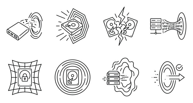 Hard drive data transfer and storage concepts broken device and secure data.